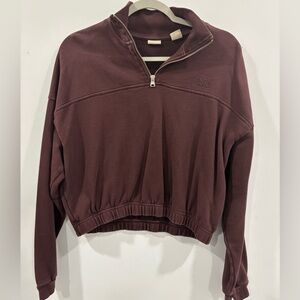 Levis Quarter Zip Crop Sweater